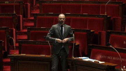 Edouard Philippe à l'Assemblée nationale, à Paris, le 31 mars 2020. (YOAN VALAT / POOL / AFP)