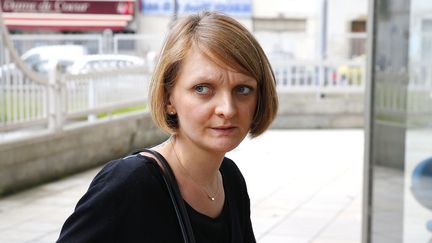 L'épouse de Vincent Lambert, Rachel, à son arrivée à la cour d'appel de Reims (Marne), le 9 juin 2016. (FRANCOIS NASCIMBENI / AFP)