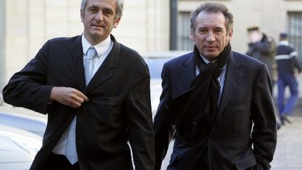 François Bayrou, président du MoDem et Hervé Morin, président du Nouveau centre (AFP)