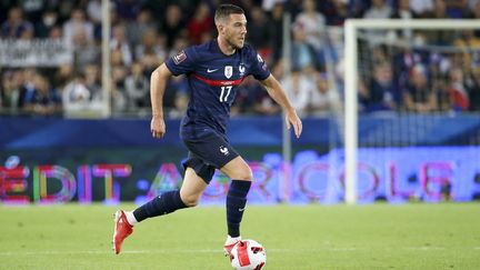 Jordan Veretout avec l'équipe de France, le 1er septembre 2021. (JEAN CATUFFE / AFP)