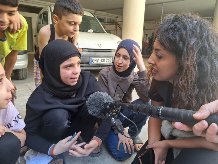 Rama, 13, is one of the Lebanese children displaced by the war with Israel. (VIRGINIE PIRONON / RADIO FRANCE)