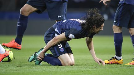 L'attaquant du PSG Edinson Cavani, lors du match contre Monaco, le 20 mars 2016 au Parc des Princes. (STEPHANE ALLAMAN / DPPI / AFP)