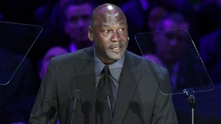 Michael Jordan lors d'une célébration en l'honneur de Kobe Bryant, à Los Angeles (États-Unis), le 24 février 2020. (KEVORK DJANSEZIAN / GETTY IMAGES NORTH AMERICA)