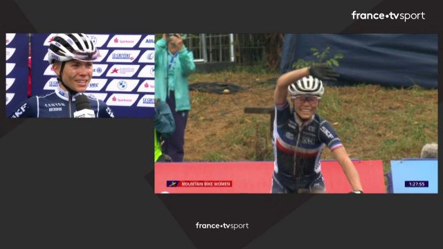 Forcément heureuse de sa victoire sur la course de VTT des Championnats européens de Munich, Loana Lecomte saluait également la course de Pauline Ferrand Prévot, 2e. La Française ne manquait pas non plus de relever la difficulté du parcours du fait des conditions météorologiques.