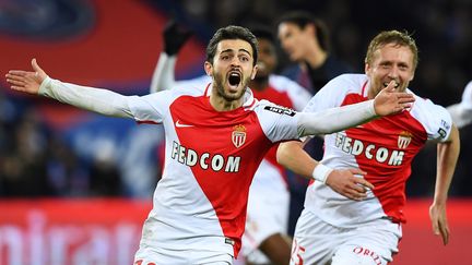 Bernardo Silva, heureux après son but face au PSG (FRANCK FIFE / AFP)