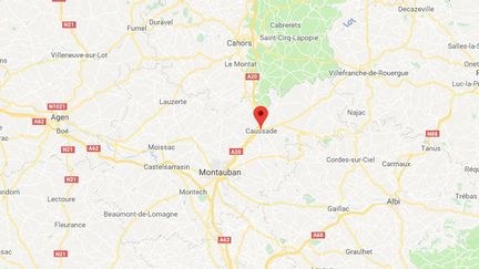 L'homme est en garde à vue à Caussade dans le Tarn-et-Garonne.&nbsp; (GOOGLE MAPS)