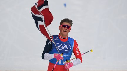 Johannes Klaebo triple médaillé d'or à PyeongChang (FRANCK FIFE / AFP)