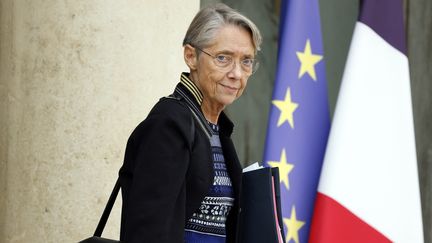 Élisabeth Borne à l'Élysée le 5 octobre 2022. (LUDOVIC MARIN / AFP)