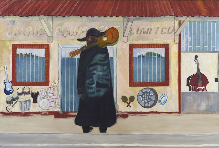 Peter Doig (1959), "Music Shop", 2023, Londres, Courtauld Institut of Art. (PETER DOIG / DACS / ADAGP)