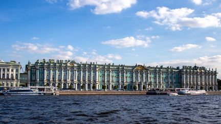 Le musée de l'Ermitage en Russie, le 1er septembre 2019. (BENJAMIN POLGE / HANS LUCAS / AFP)