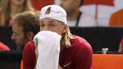 Le Canadien&nbsp;Denis Shapovalov à Ottawa (Canadia), le 5 février 2017. (LARS HAGBERG / AFP)