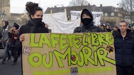 Manifestations de teufeurs à Quimper en décembre 2016.
 (Vincent Mouchel / Photo PQR Ouest France / MaxPPP)
