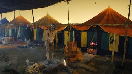 Un p&eacute;lerin pendant le&nbsp;"Kumbh Mela" &agrave;&nbsp;Allahabad, dimanche 10 f&eacute;vrier 2013.&nbsp; (ADNAN ABIDI / REUTERS )