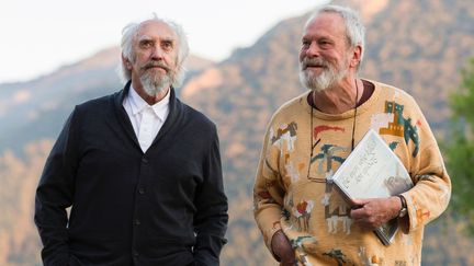 Jonathan Pryce et Terry Gilliam sur le tournage de "L'Homme qui tua Don Quichotte". (DIEGO LOPEZ CALVIN / OCEAN FILMS DISTRIBUTION)