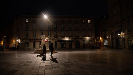 Bordeaux sous couvre-feu, le 16 janvier 2021. (STEPHANE DUPRAT / HANS LUCAS / AFP)