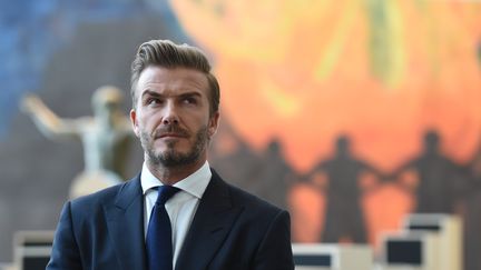 David Beckham lors de l'assemblée générale des Nations-Unies, à New-York, le 24 septembre 2015. (TIMOTHY A. CLARY / AFP)