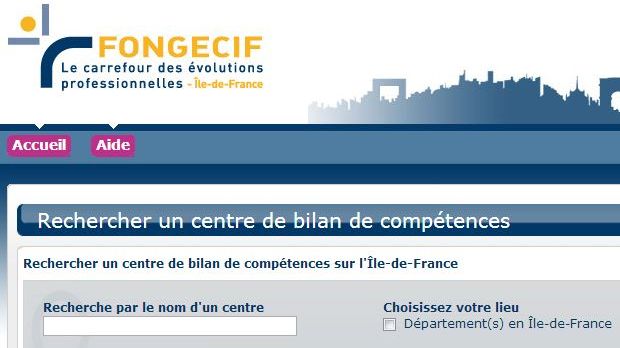 Capture d'&eacute;cran du site du Fongecif. (  FRANCETV INFO )