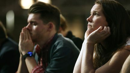 Les supporters de Clinton à la soirée électorale de New-York. (CARLOS BARRIA / REUTERS)