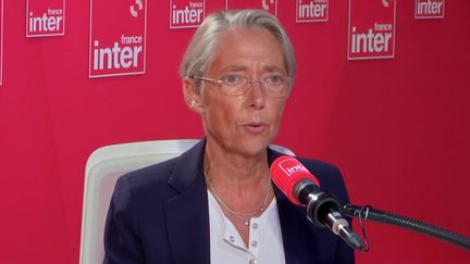 La Première ministre Élisabeth Borne, le 1er septembre 2022 sur France Inter. (FRANCEINFO / RADIO FRANCE)