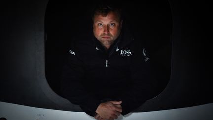 Le skipper gallois Alex Thomson (Hugo Boss) (LOIC VENANCE / AFP)