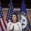 La speaker de la Chambre des représentants, Nancy Pelosi, lors d'une conférence de presse au Capitole (Washington, Etats-Unis), le 26 septembre 2019. (ZACH GIBSON / GETTY IMAGES NORTH AMERICA / AFP)