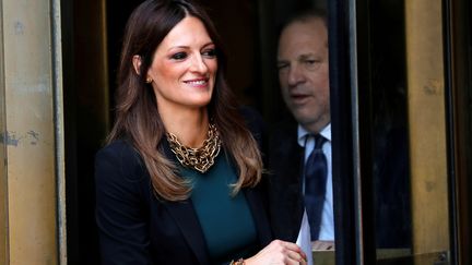 L'avocate d'Harvey Weinstein, Donna Rotunno, à la sortie de la Cour suprême de New York (Etats-Unis), à l'issue d'une audience avec le producteur déchu, le 11 juillet 2019.&nbsp; (MIKE SEGAR / REUTERS)