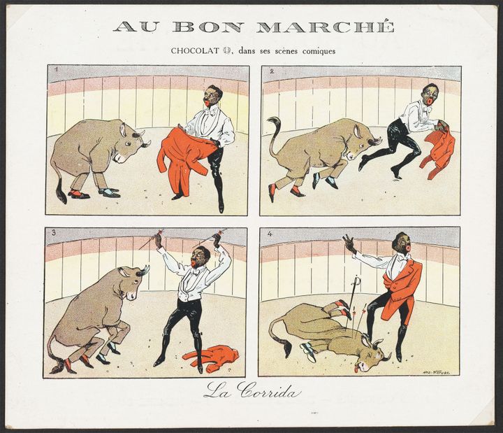 Anonyme, Chocolat dans ses scènes comiques, publicité pour le Bon Marché (1911)
 (BnF)