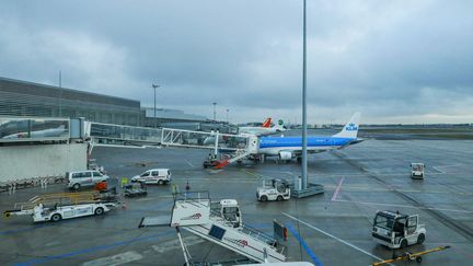 Le tarmac de l'aéroport de Toulouse Blagnac, le 23 janvier 2018. (TIM SOMERSET / MAXPPP)