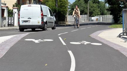 Dans son plan vélo, le gouvernement souhaite notamment augmenter le nombre de pistes cyclables. (FREDERIC CHARMEUX / MAXPPP)