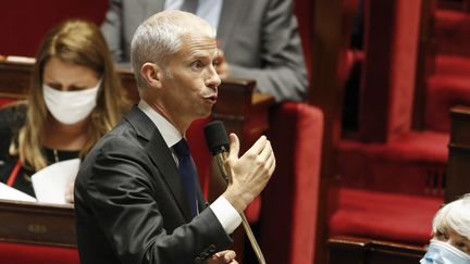 Franck Riester&nbsp;lors d'une séance de questions à l'Assemblée nationale, le 16 juillet 2020, à Paris. (FRANCOIS GUILLOT / AFP)