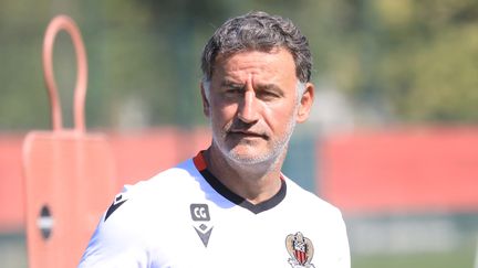 Christophe Galtier lors de l'entraînement à Nice, le 29 juin 2021. (PHOTOPQR/NICE MATIN/MAXPPP)