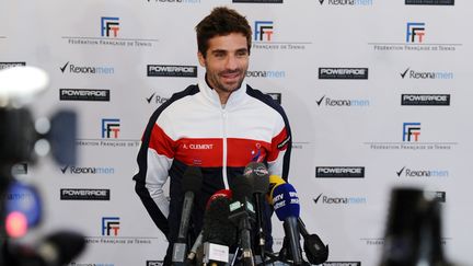 Arnaud Clément en conférence de presse (NICOLAS TUCAT / AFP)