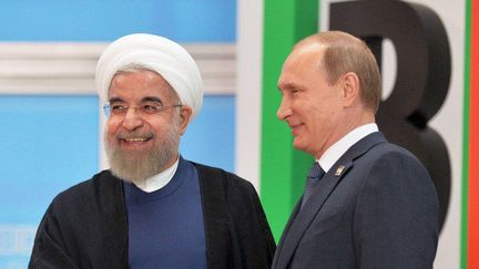 Le président de la République islamique d'Iran, Hassan Rohani et son homologue de la Fédération de Russie, Vladimir Poutine. (Alexei Druzhinin / RIA Novosti)