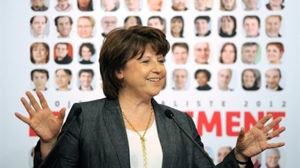 Martine Aubry, première secrétaire du PS, mardi 5 avril 2011. (AFP - Franck Fife)