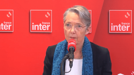 La Première ministre, Elisabeth Borne, sur France Inter, le 14 janvier 2023. (FRANCE INTER)