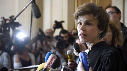 Me Madeleine Munier Apaire, l'avocate&nbsp;de François Lambert, le 24 juin 2014 à Paris. (ERIC FEFERBERG / AFP)