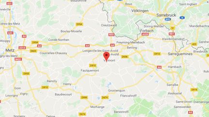 La ville de&nbsp;Folschviller, en Moselle. (GOOGLE MAPS)