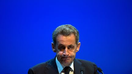 Nicolas Sarkozy lors d'un meeting à Toulon (Var), le 21 octobre 2016. (BERTRAND LANGLOIS / AFP)