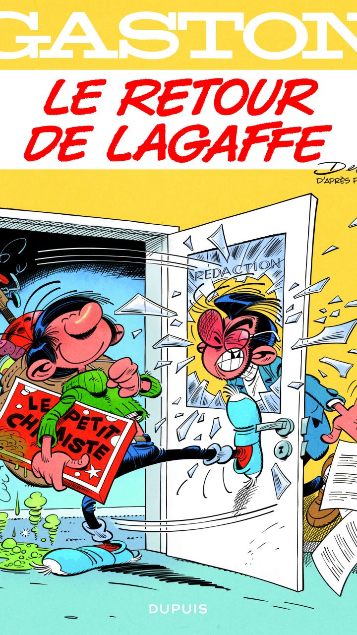 22e album de Gaston Lagaffe en librairie le 22 novembre, 12,50 euros. (DELAF / DUPUIS)