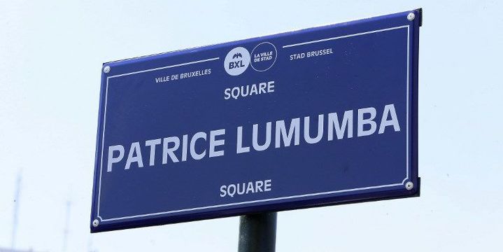 La plaque du square Patrice Lumumba (NICOLAS MAETERLINCK / BELGA MAG / BELGA)