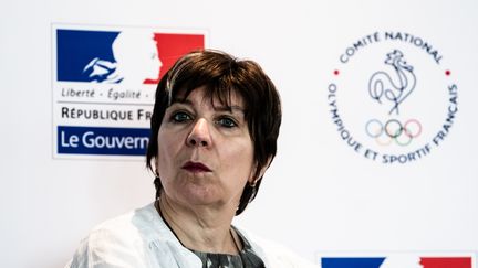 Fbienne Bourdais,&nbsp;déléguée ministérielle à la lutte contre les violences dans le sport. (DANIEL DERAJINSKI / HANS LUCAS)