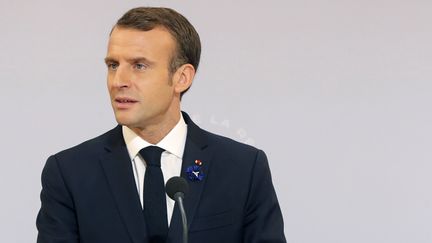 Le président de la République Emmanuel Macron le 11 novembre 2018 à Paris. (JACQUES DEMARTHON / AFP)