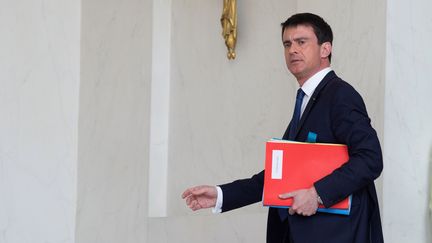 Le Premier ministre, Manuel Valls, le 11 mars 2015 &agrave; l'Elys&eacute;e, &agrave; Paris. (NIVIERE / SIPA)