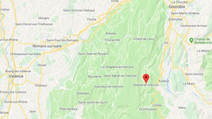 Une mère et ses deux enfants ont disparu dans le Vercors.&nbsp; (GOOGLE MAPS)