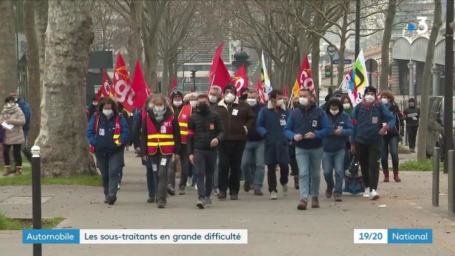 Automobile : les salariés des sous-traitants défilent devant Bercy pour protester contre les suppressions d'emplois