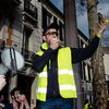 L'une des figures des "gilets jaunes", Jérôme Rodrigues, lors d'une manifestation à Paris, le 23 mars 2019. (EDOUARD RICHARD / HANS LUCAS / AFP)