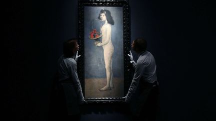 Pablo Picasso, "Fillette à la corbeille fleurie", 1905, exposé chez Christie's à Londres en février avant la vente de la collection Peggy et David Rockefeller à New York
 (Nils Jorgensen / Shutterstock / SIPA)