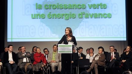 Ségolène Royal en meeting à la Rochelle dans la campagne des régionales (16 janvier 2010) (AFP/JEAN-PIERRE MULLER)