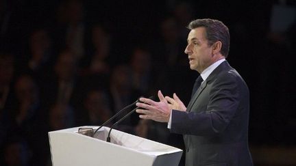 Nicolas Sarkozy le 13 mars à Paris (LIONEL BONAVENTURE / AFP)