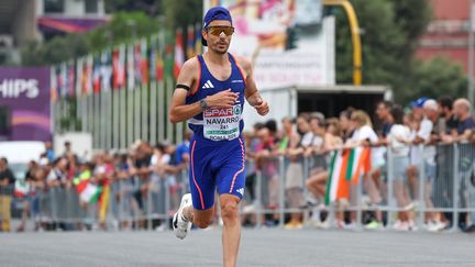 Nicolas Navarro, lors des championnats d'Europe d'athlétisme, à Rome, le 9 juin 2024. (STADION-ACTU / MAXPPP)